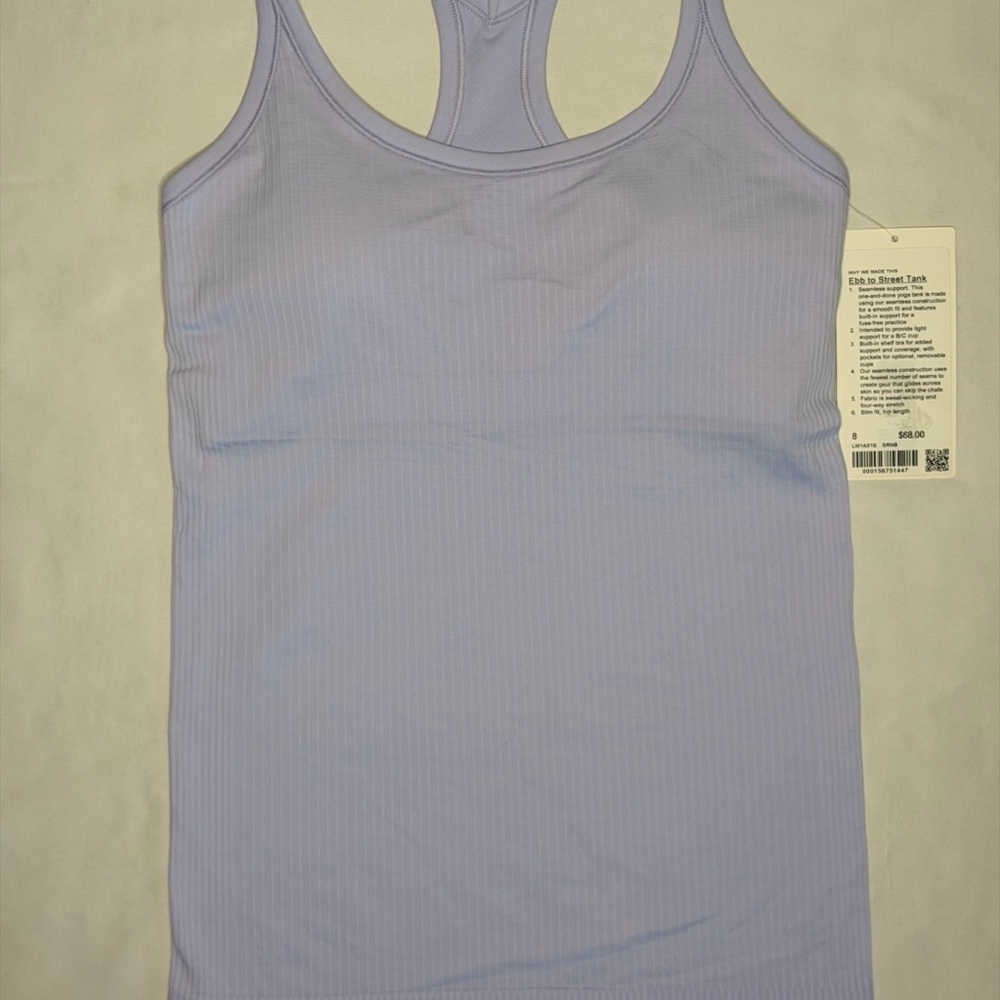 Lululemon Athletica Light Purple Tank Top